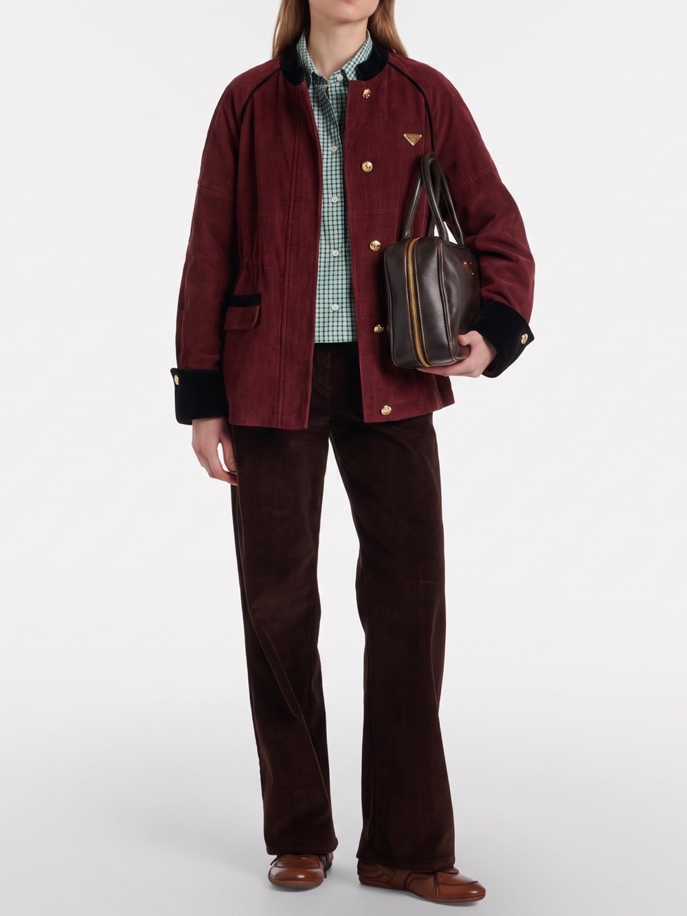 NWT Cocoherben Red Corduroy Utility Jacket - Size S